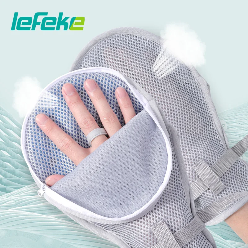 Lefeke Breathable Restraint Gloves Zip-Up Bed Restraints Mitts Dementia Patients Elderly Autistic Child Hand Protective Gloves