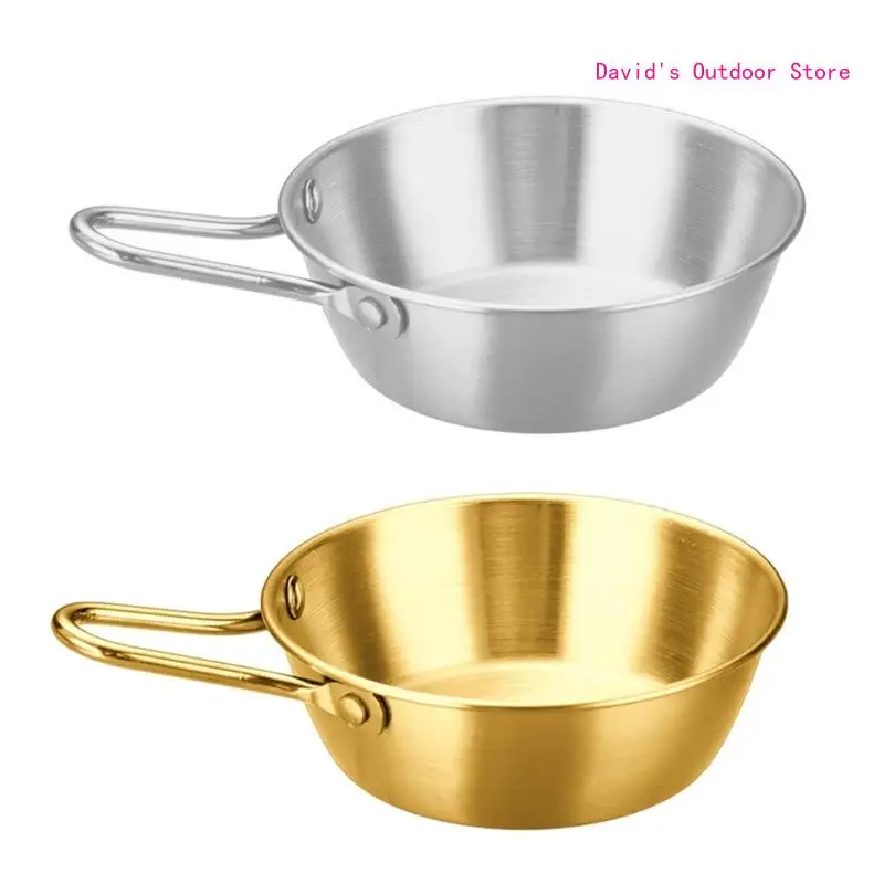 

Stainless Camping Cookware Bowl Set Cookware Picnics Bowl for Hikings Barbecue X3UA