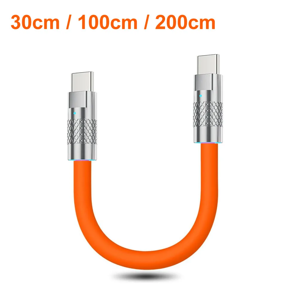 66W USB C to Type C Fast Charging Cable 0.3M Short Cable Type c Data Cord for Power Bank Laptop/Tablet/Phone Portable Charge