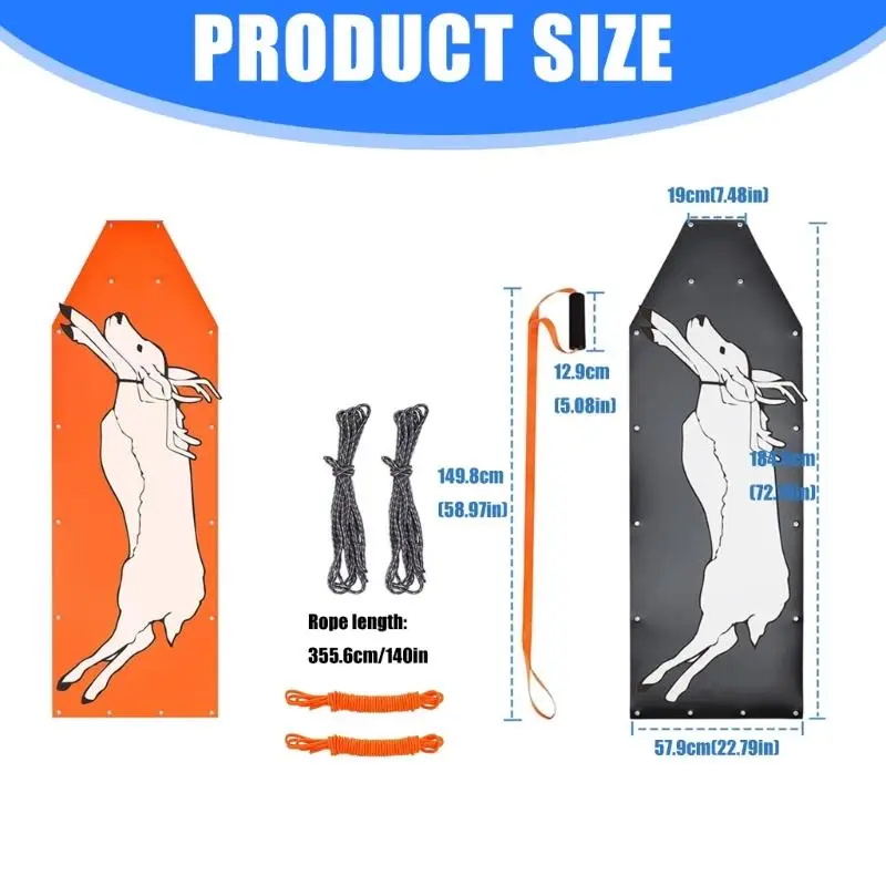 متعددة الأغراض في الهواء الطلق مزلقة سميكة تسلق الثلج تسلق الثلج لصيد التخييم ونقل الحطب K1YF