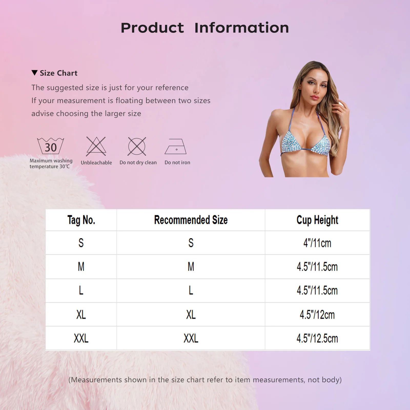 المرأة سباركلي الراين Biquini السباحة حمّالة الصّدر الرسن الذاتي التعادل مايكرو ميني بيكيني الصدرية الساحرة مثلث رفع ملابس السباحة #5