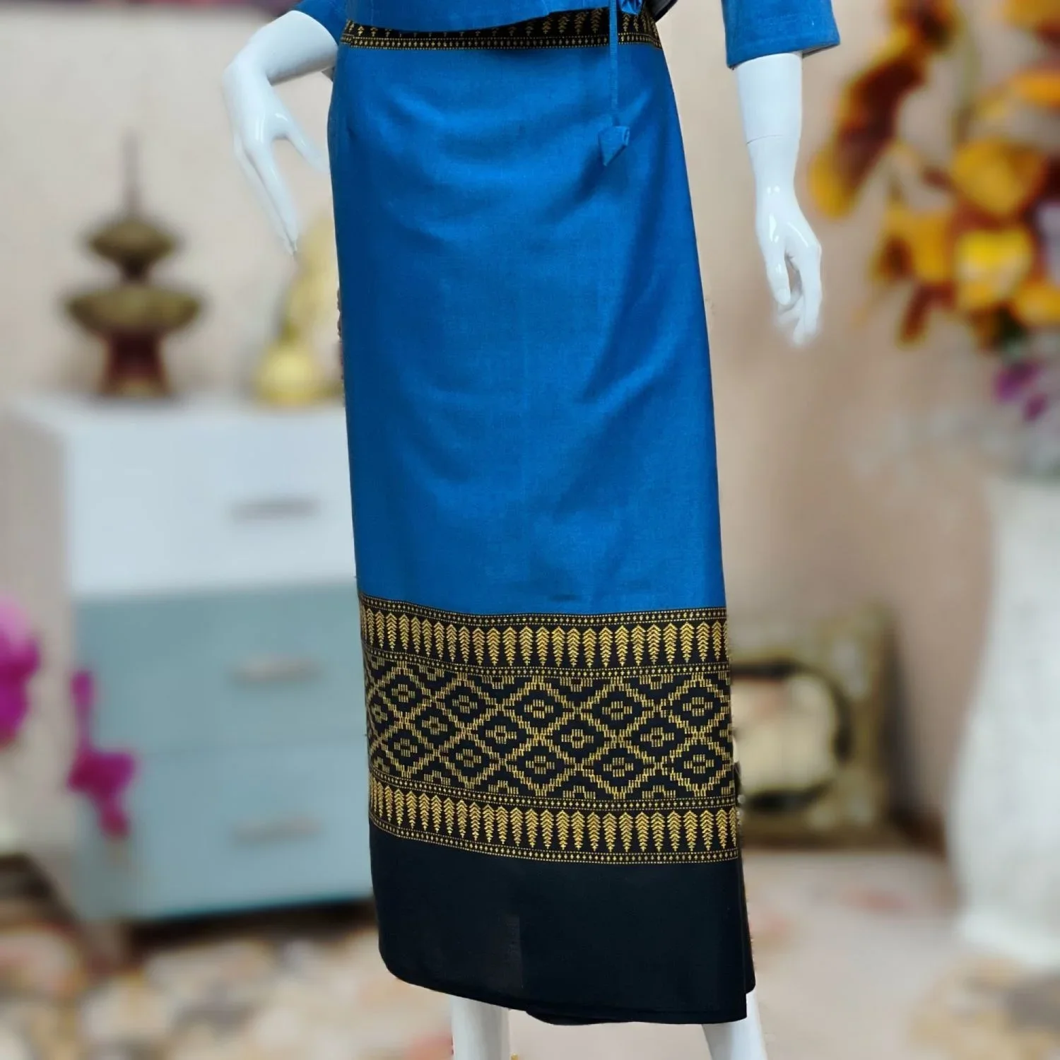 Jupe Longue pouvez-vous i pour Femme, Sarong Dai, Tube, Vêtements Traditionnels, Tenue Nationale, Malaisie, Thaïlande, Myanmar, 2 Pièces