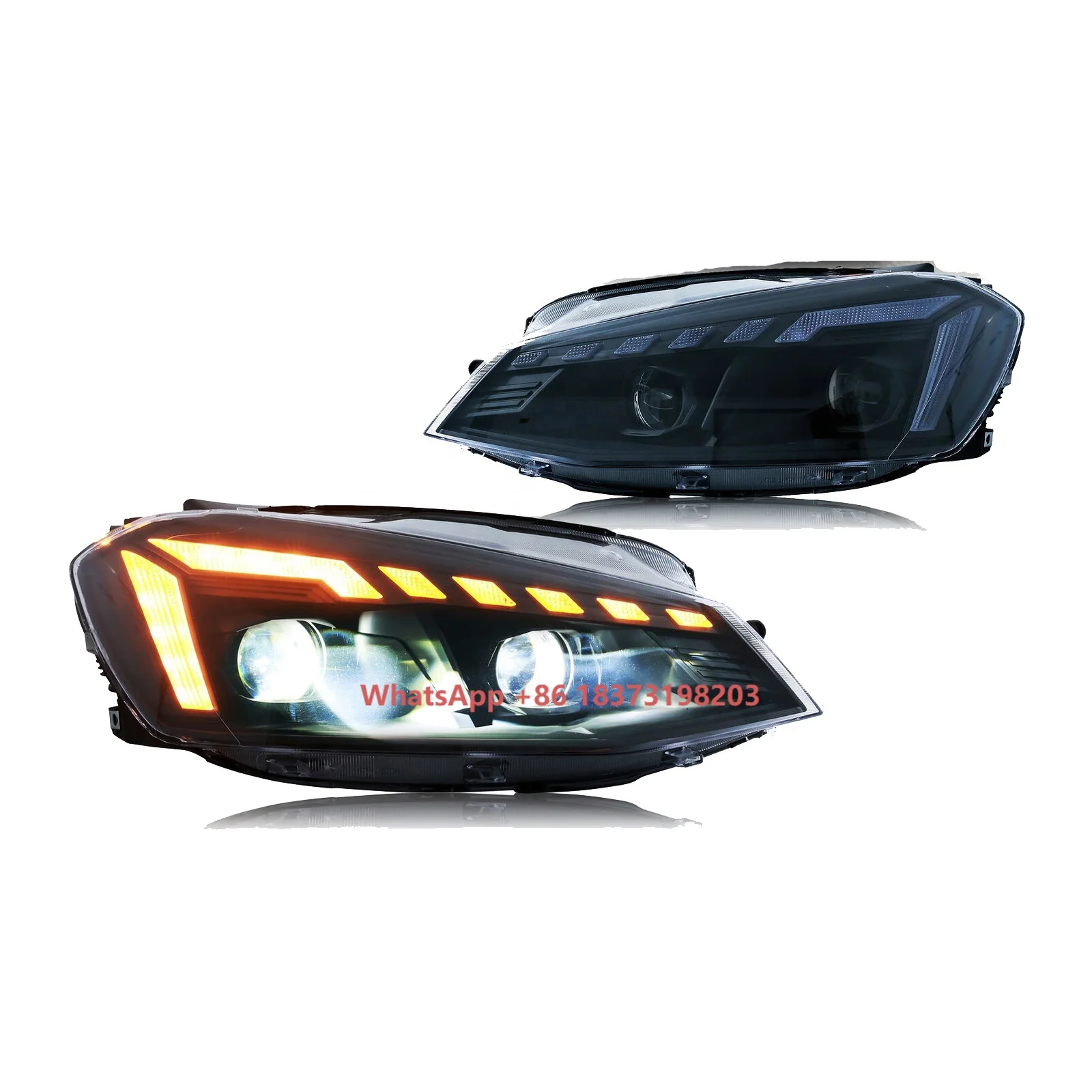 

Автозапчасти, светодиодные фары для VW Golf 7 VII MK7 2015 2018, динамический указатель поворота, туристическая сборка, дальний свет, DRL