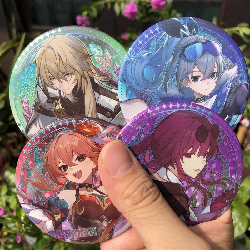 68mm Game Honkai: Star Rail Luocha Imbibitor Lunae Blade Kafka Seele Cosplay Badge Pin SPTE Tinplate Brooch Accessories Prop