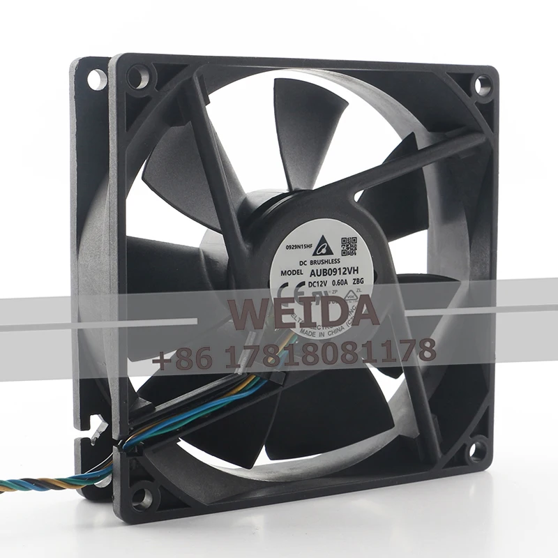 Delta 12V 0.60A 9025 90X90X25MM Intelligent Temperature Control 9CM Inverter 4-wire AUB0912VH-ZBG Cooling Fan