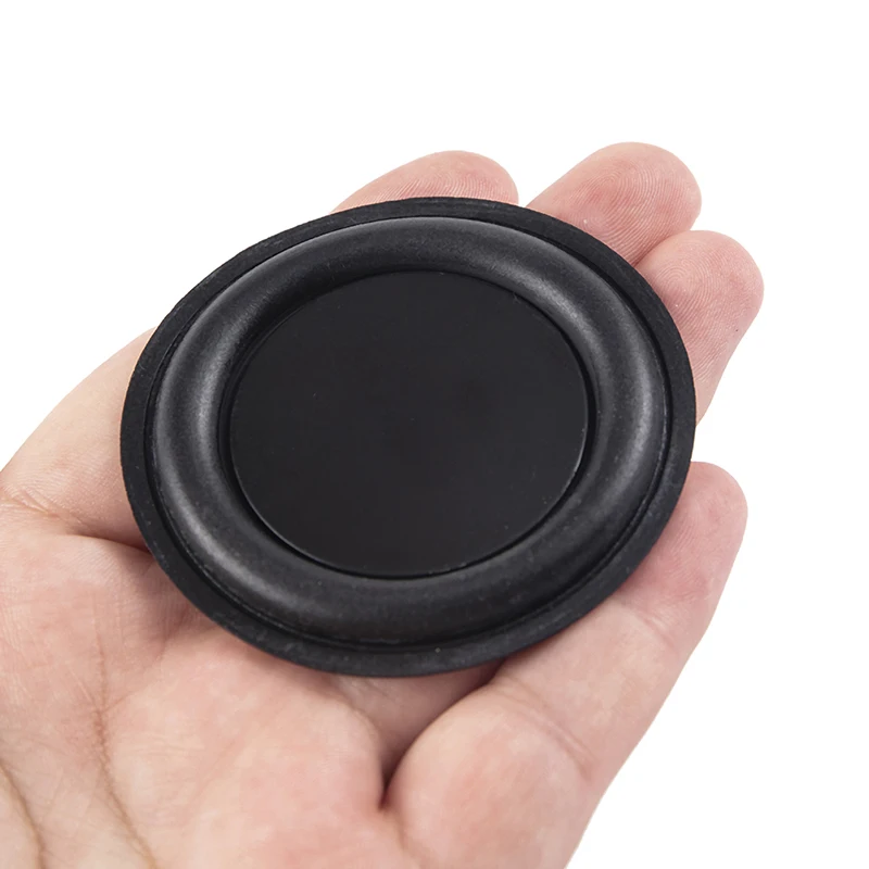 1PCS Black 62mm Round Bass Diaphragm Strengthen Bass Low Frequency Radiator Rubber Membrane