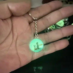 Pequeno Príncipe Luminous Keychain, Tempo Pedra Vidro Bolsa Pingente, Criativo Chaveiro Charme, Acessórios