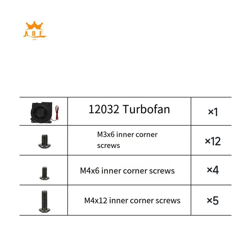 

A08E-12032 для обновления KLP1, охлаждающий вентилятор, 12 Вт, 24 В, 4100 об/мин, турбовентиляторы, детали 3D-принтера