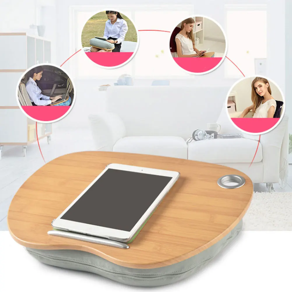 

14 Inch Lightweight Lap Desk For Bed Couch Multifunctional Portable Computer Table Food Tray Writing Study Surface Foldable Lap