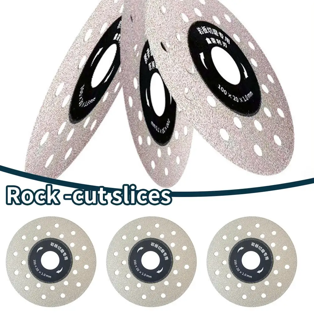 3pcs Cutting For Stone Ceramic Porous Widened Rock Slabs Cutting Disc 100mm Slate Flat Grinding Cutting A0s5