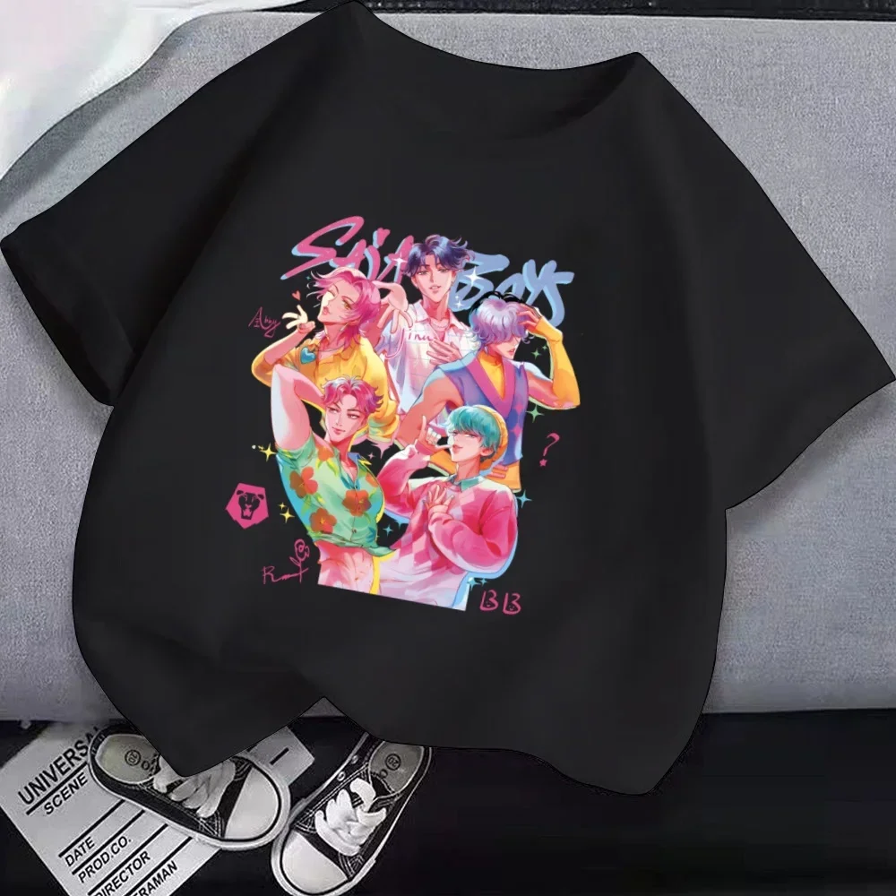 

Kpop Demon Hunters Huntrix T-shirts for Boys Girls Summer Casual Tops Short Sleeve Graphic Tees Kpop Demon Hunters T Shirt