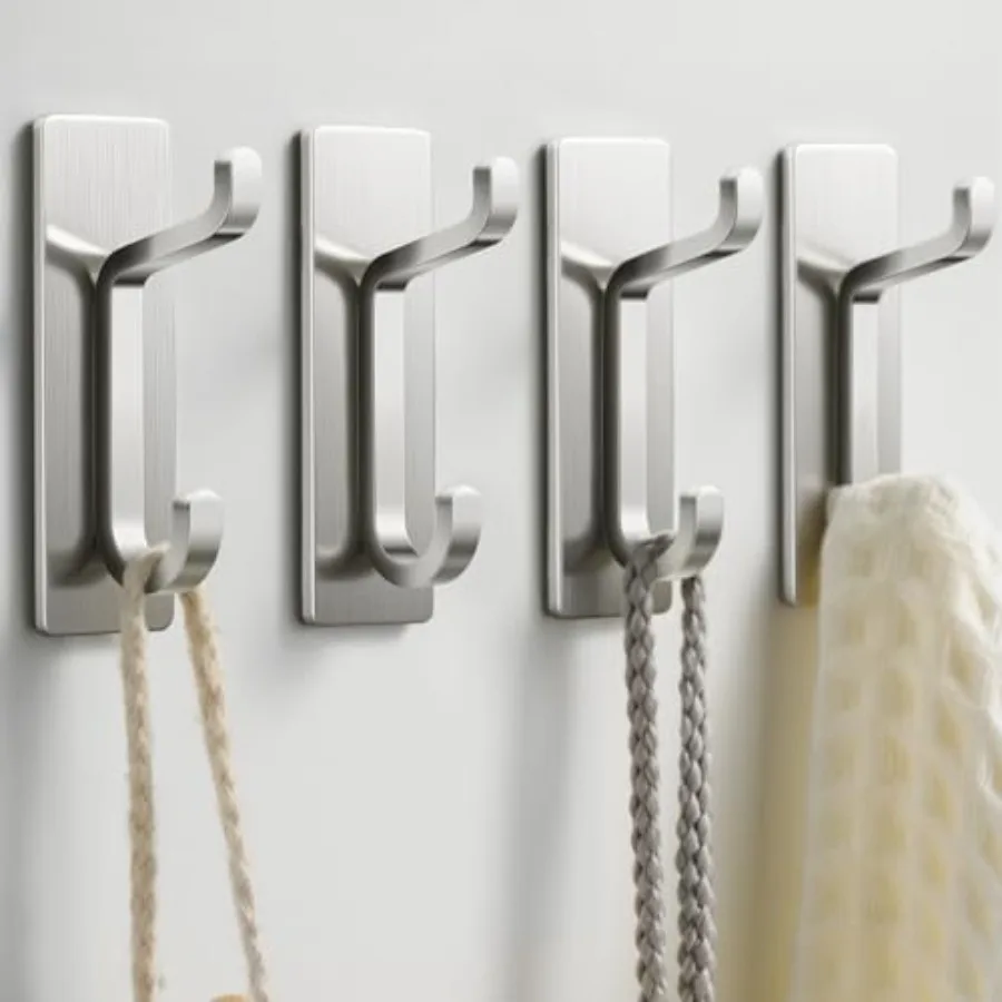 

Wall Hooks for Coat and Towel: 13LB Strong Adhesive Door Hanger Stick on