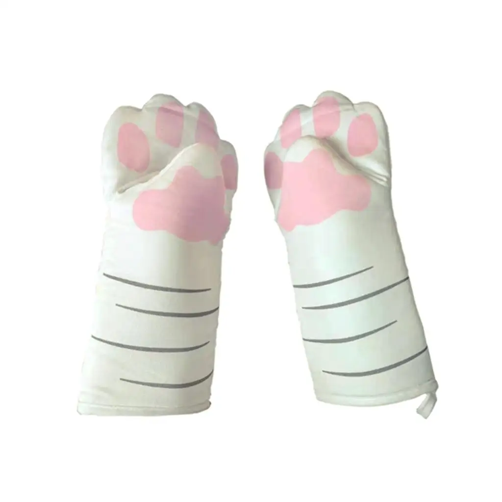 Cat Paw Oven Mitts for Oven Cooking Grill & BBQ with Hanging Loop for Baking, Cooking, BBQ Grilling