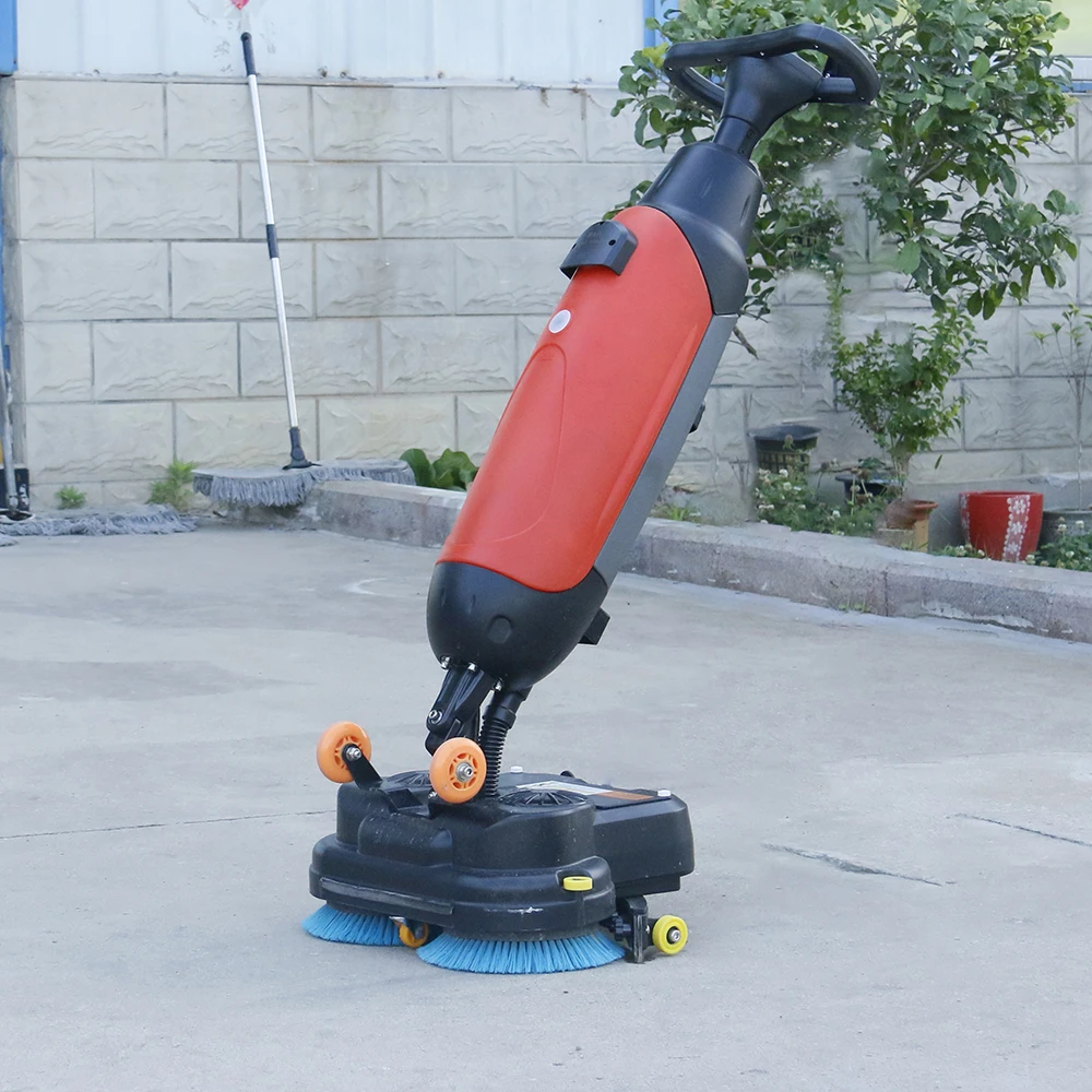 Hand-push Electric Floor Cleaning Machine Commercial Cleaning Unit with Integrated Suction and Scrubbing Function