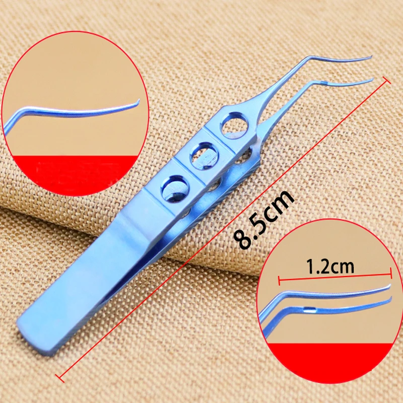 

1pc Titanium tweezers Utrata Style Capsulorhexis Forcep 85mm ophthalmic instrument