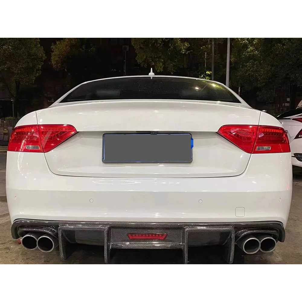 

Carbon Fiber K Style Rear Bumper Diffuser Lip for Audi A5 Sline S5 2013-2016 Car Body Kits Bumper Lip Diffuser Accessories