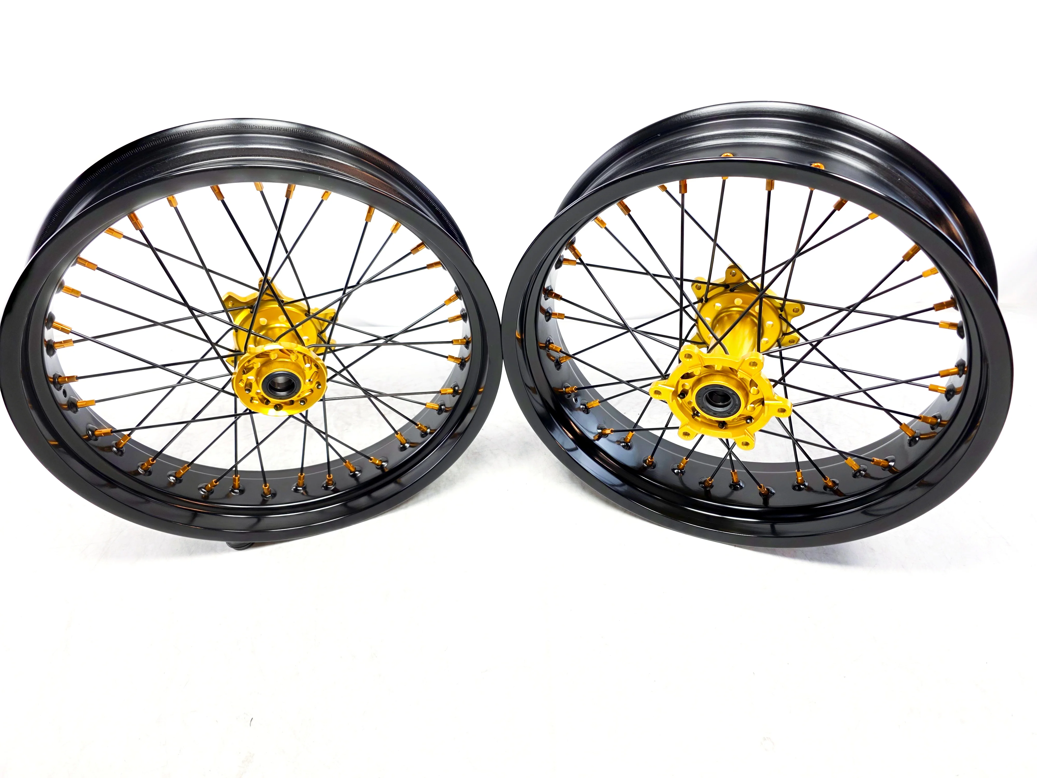 Electric Dirt Bike Wheels Aluminum Alloy 17/17 Inch UB Motorcycle Black Rim and Hubs Motorcycle Wheel Set for Ultra Bee