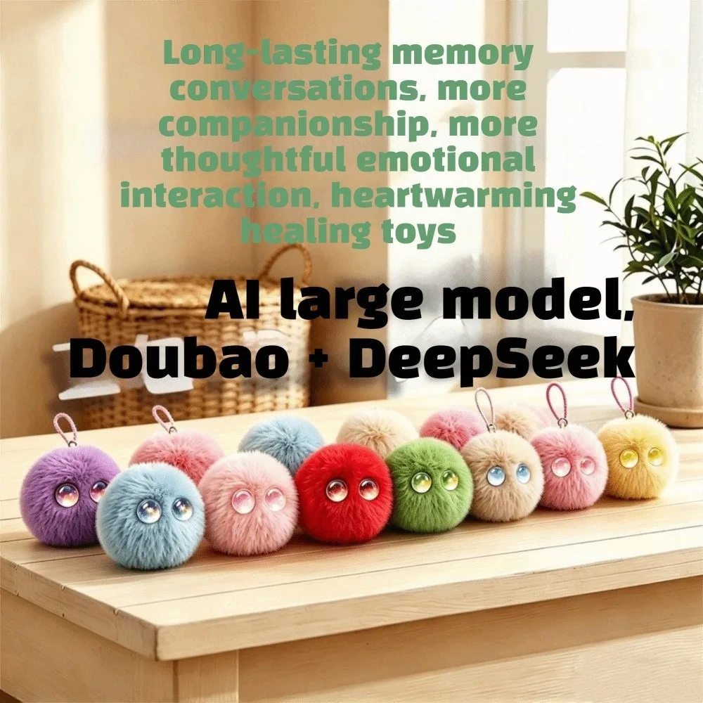 66 Languages Interactive AI Plush Companion Pendant Emotional Support Plush Cute Design Desk Buddy Plush Soft Plush