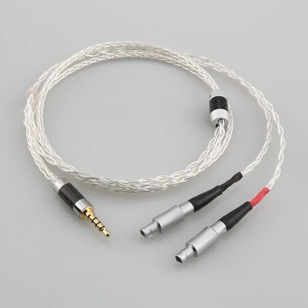 HIFI 3.5/2.5/4.4mm Balanced OCC Single Crystal Silver Headphone Upgrade Cable Cable For HD800 HD800S HD820 Headset Cable