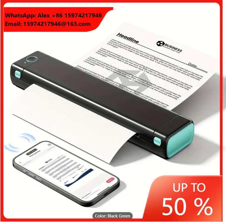 Phomemo M08F Mini Impresora A4 Portatil Wireless Thermal Picture Label Cell Phone Sticker Mobile Printer For Oficina Pequena