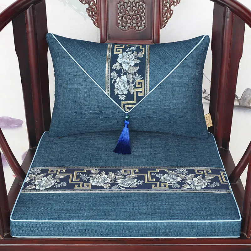 Redwood Sofa Cushions New Chinese-style Anti-slip Seat Cushion for Round Chairs Taishi Chairs, Dining Chairs, Tea Chairs