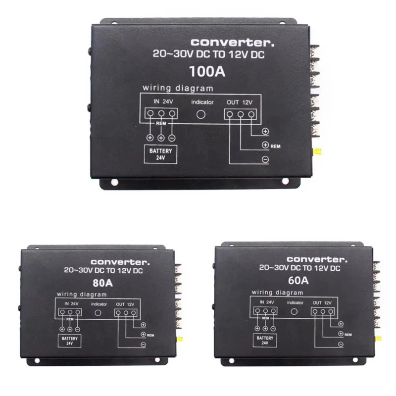 Efficient Reducer Inverter For Truck 24V To 12V Sealing Against Moisture Drop shipping