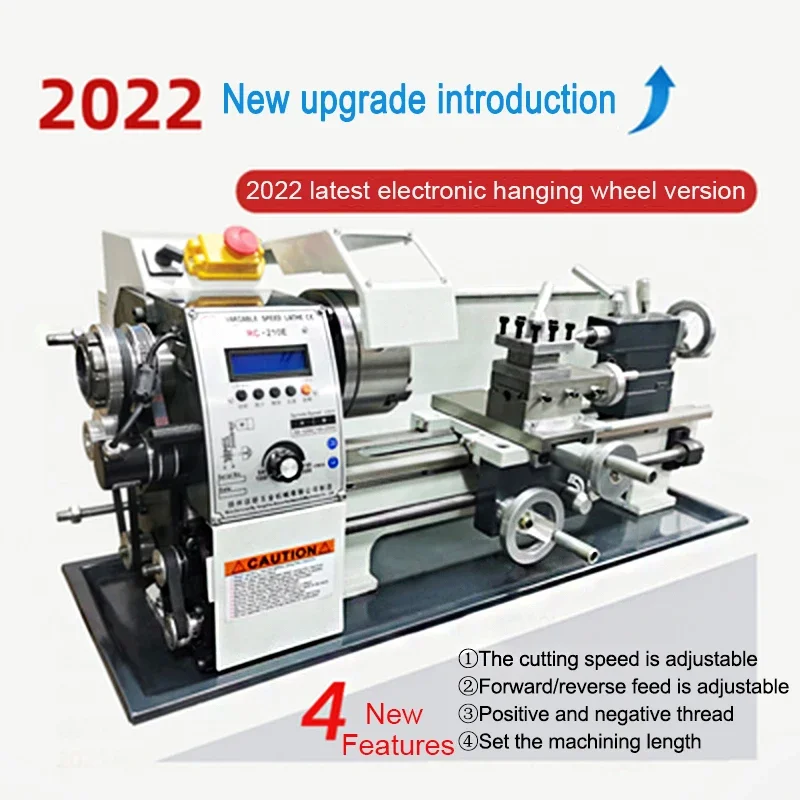 Small Household Lathe 220v Multi-functional 850W Brushless Variable Speed Mini Metal Lathe Machine for DIY Woodworking Machine