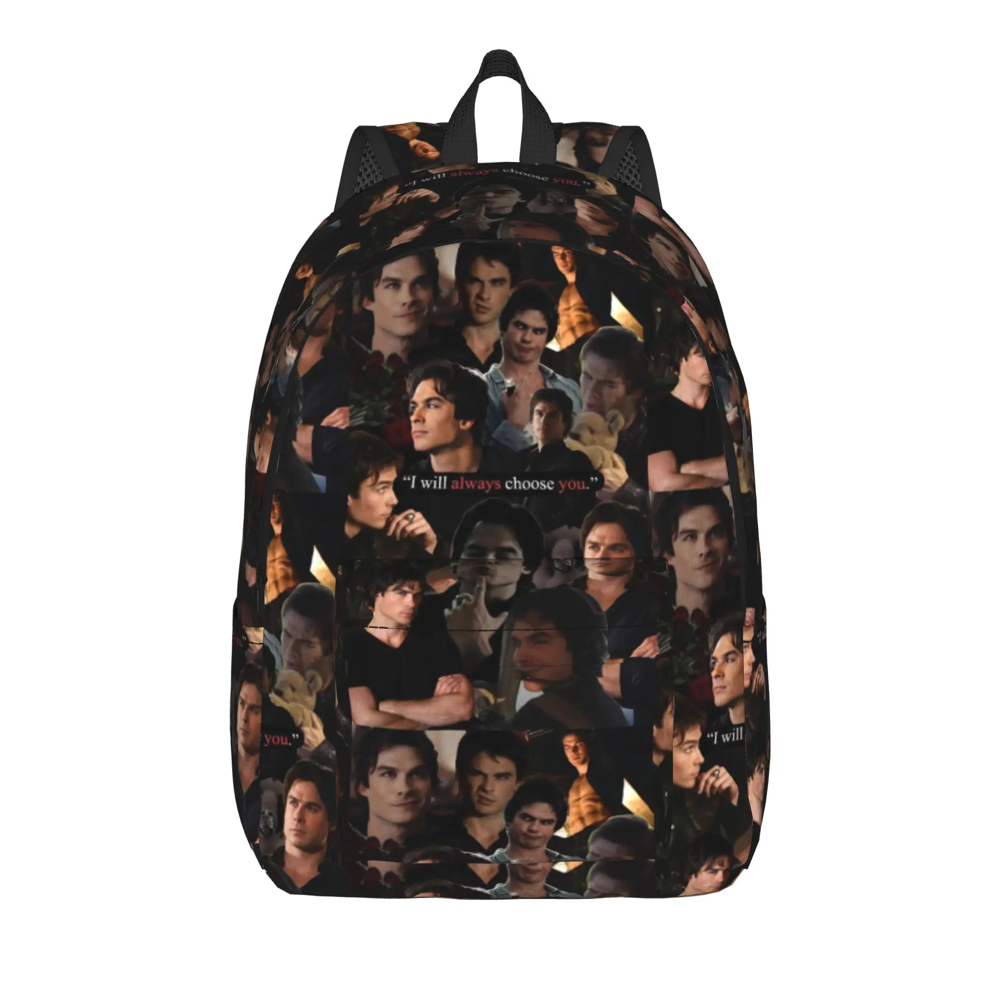 The Vampire Diaries Resuable Movie Backpack Damon Salvatore Stylish Backpacks Female Outdoor Pattern School Bags Design Rucksack