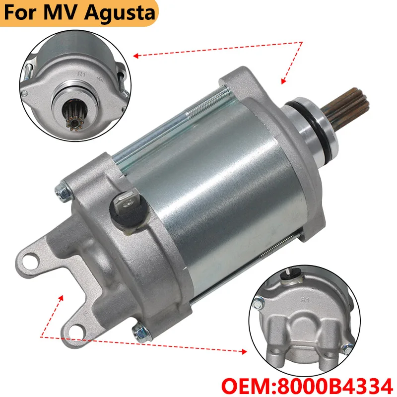 8000B4334 Starter Motor For MV Agusta Rivale Stradale Brutale F3 675 800 800RR RC Serie oro AGO Dragster LH RR