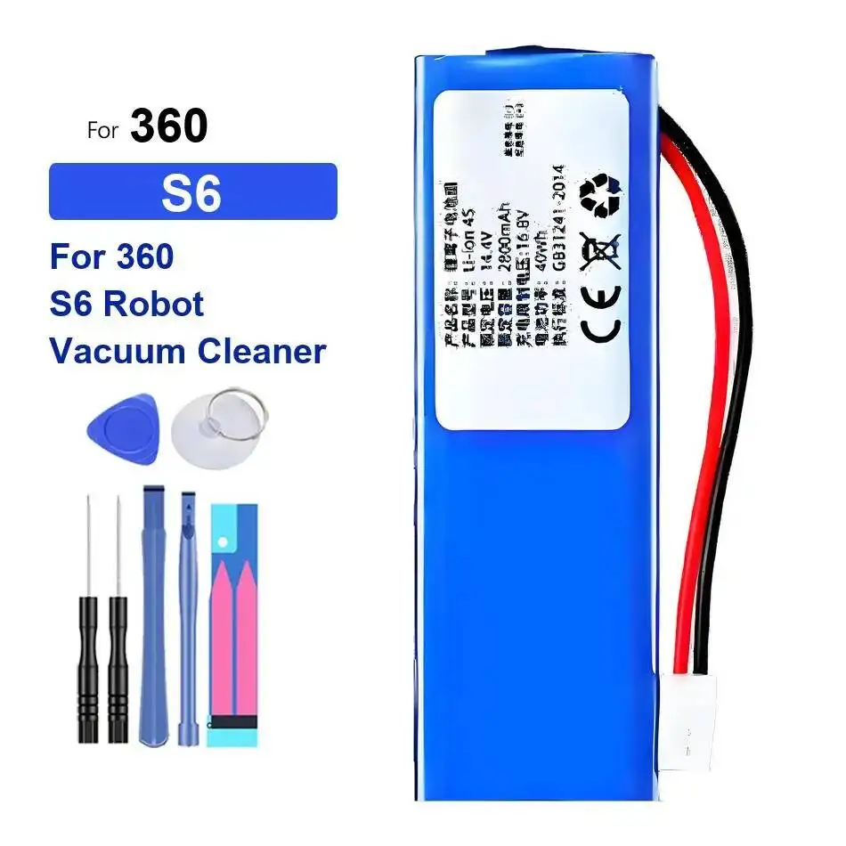 

High-Capacity Robotic Vacuum Cleaner Accessories Battery Fast Charging For 360 S6 Robot