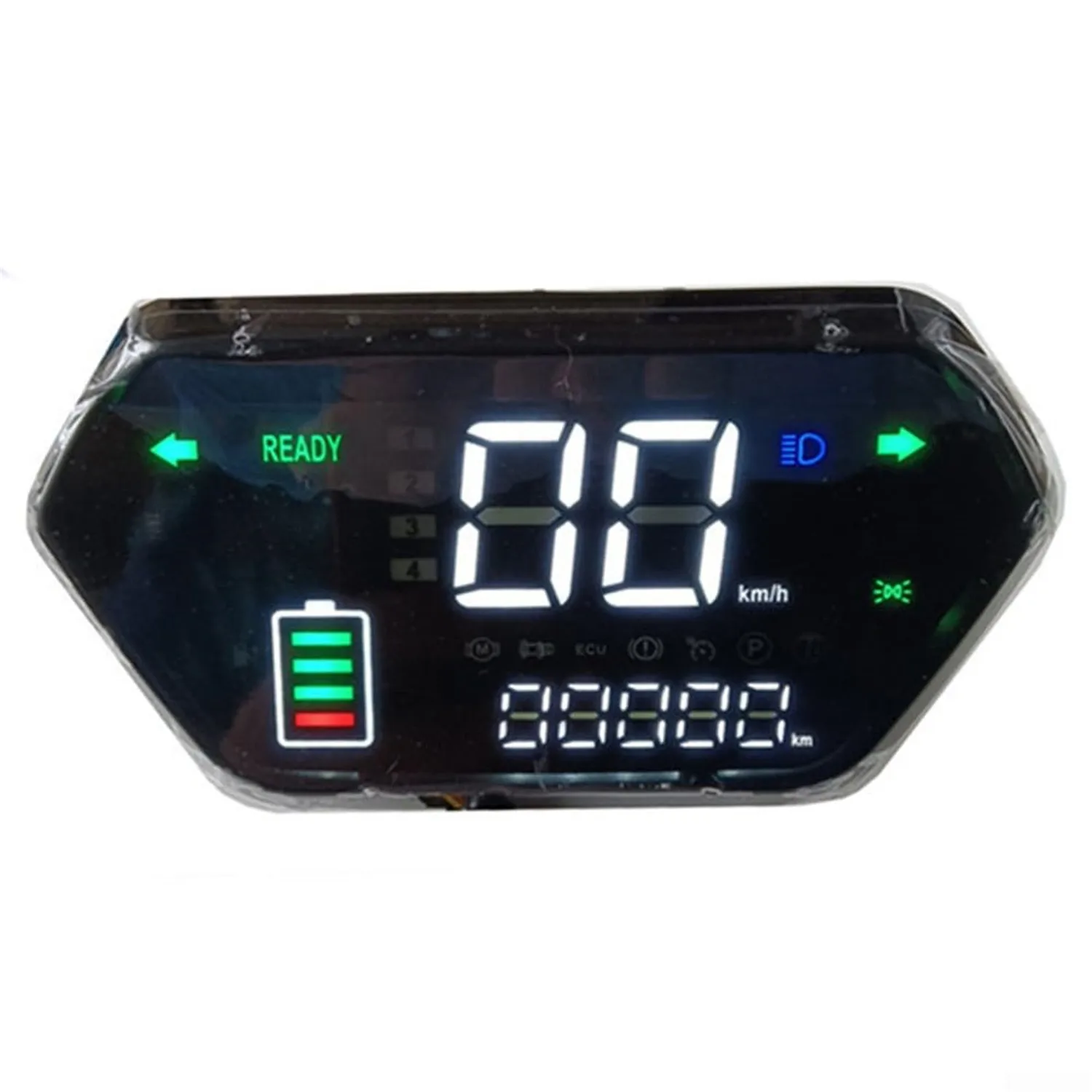 

Electric Vehicle Instrument Panel Modification LED Display 48V 60V 72V Odometer Speedometer Black 6PIN Motor Controller Display
