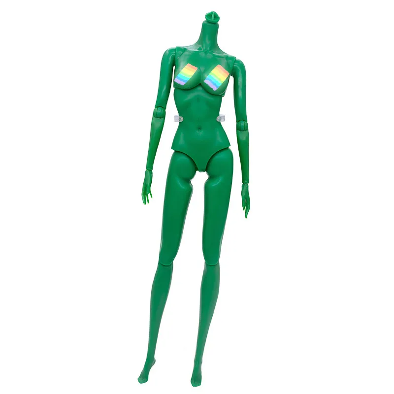 MENGF Green Doll 12 Joints Green Body With Good Makeup Head DIY Dressing Collection Toy Figures