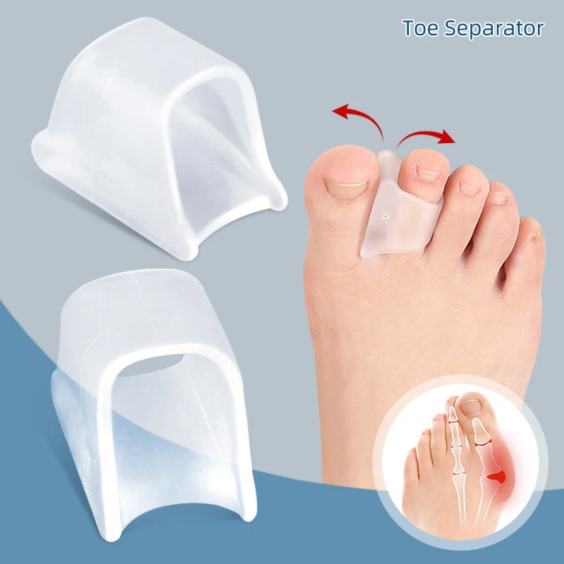 1Pair Toe Bending Orthosis Hammer Shaped Toe Straightener Toe Straightener Pain Relief Toe Pad Split Toe Sleeve