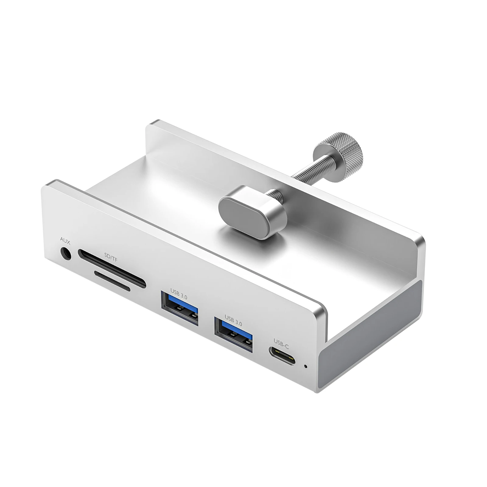 

6 in 1 Clip Dock 5Gbps USB 3.0 Hub Aluminum Alloy External Multi USB Splitter Adapter For Laptop Desktop with SD TF Card Slot