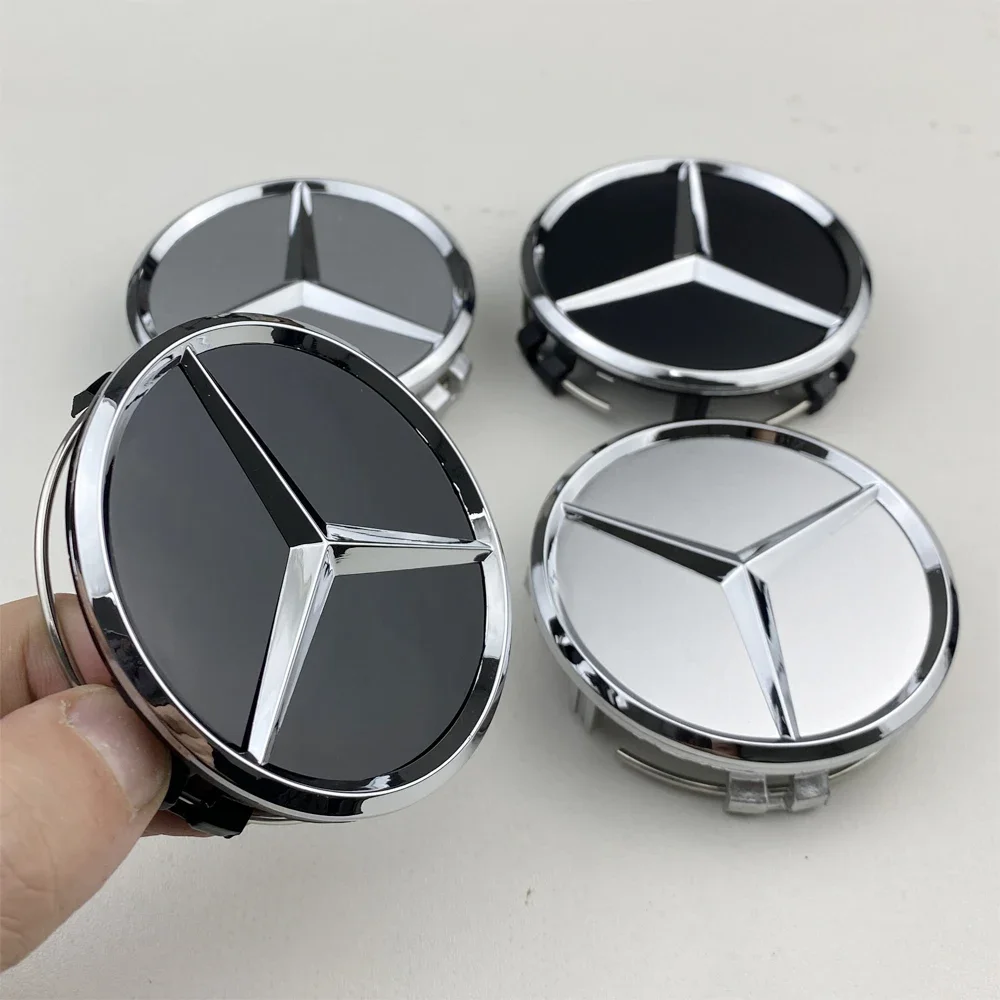 KK-75mm Car Wheel Center Hub Caps Cover Auto Accessories Mercedes Benz Amg C180 C200 C260 W108 W124 W126 W140 W168 W176