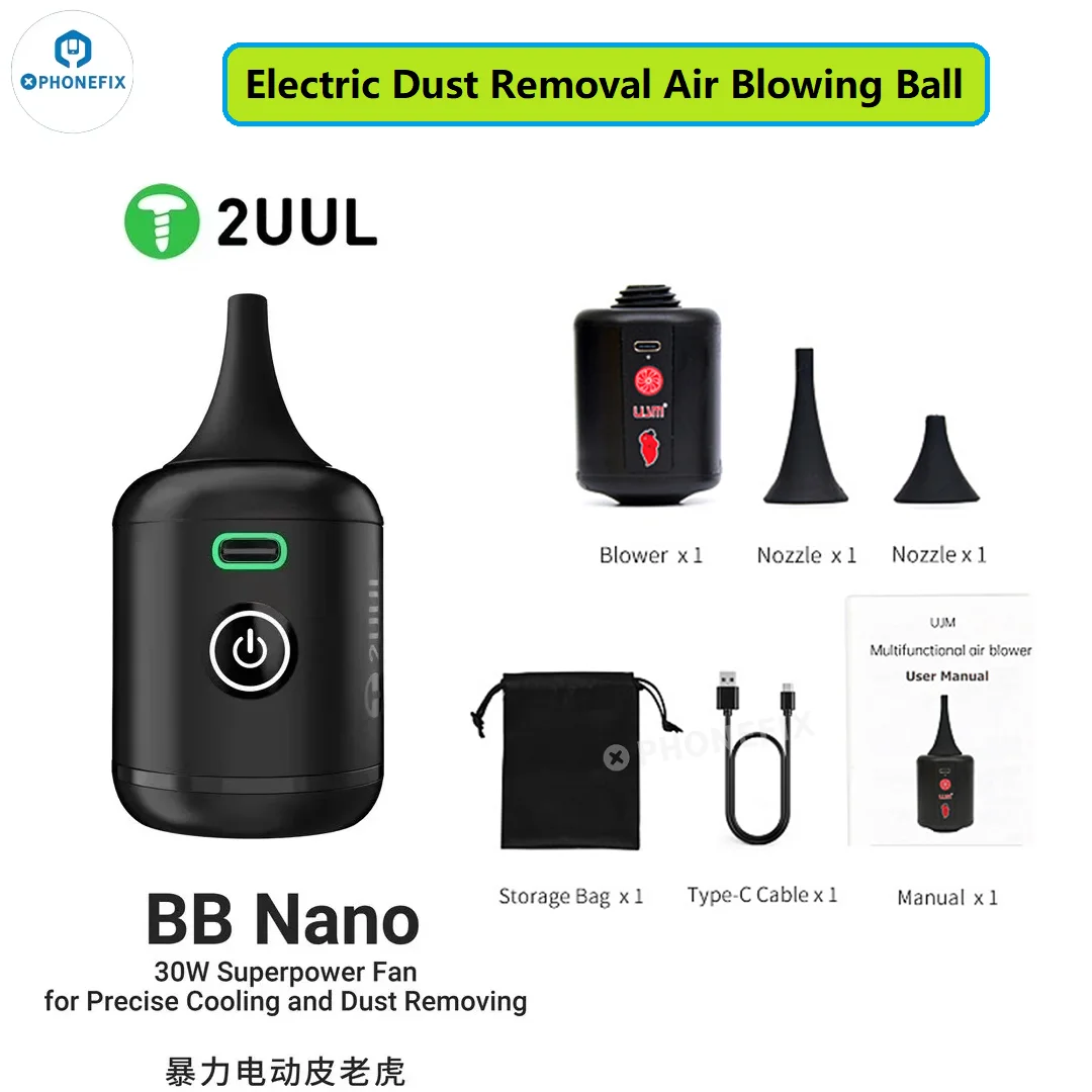 Electric Dust Removal Air Blowing Ball for Mobile Phone Camera Lens Motherboards Keyboard Charging Ports Watch Cleaning Tools