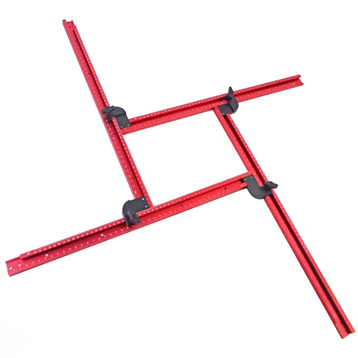 A73P Router Jig Frame for Woodworking,Adjustable Square Router Template Guide,Groove Router Jig 53cm/21inch,Squares