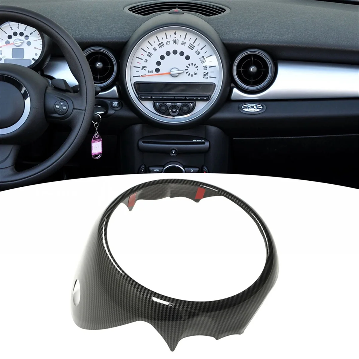 Car Center Console Speedometer Cover Trim Dashboard Instrument Frame for MINI Cooper R54 R55 R56 R60