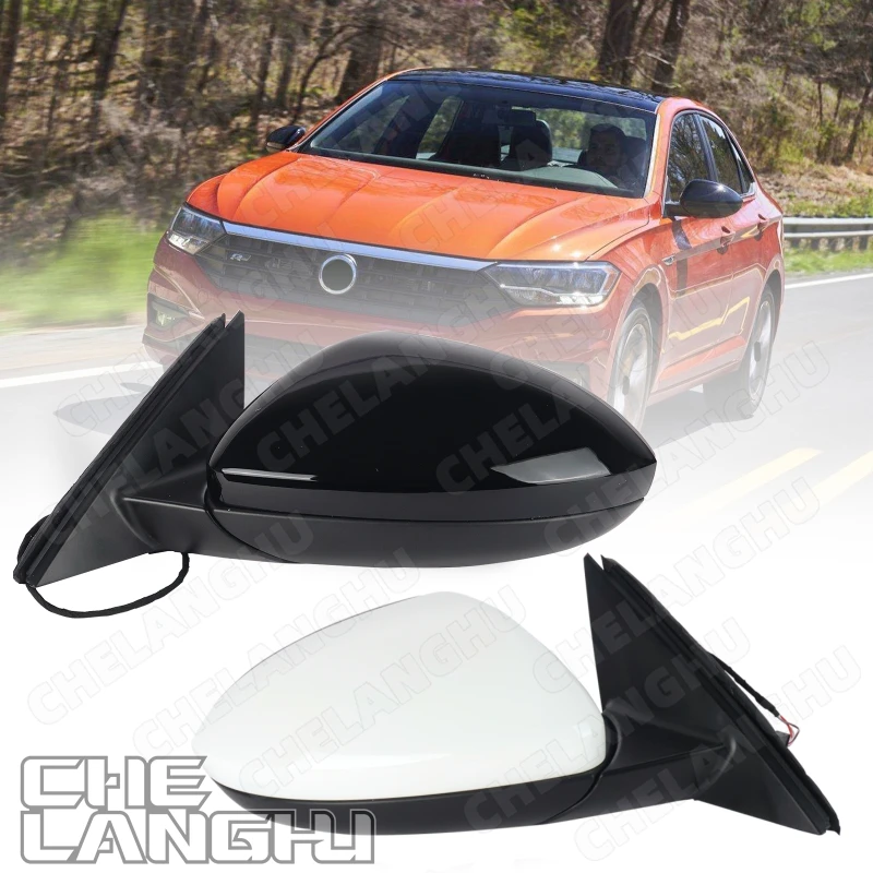 

3PIN Rear Mirror Assembly For Volkswagen VW Jetta 2019 2020 2021 2022 US Version Black/White Door Wing Mirror Car Accessories