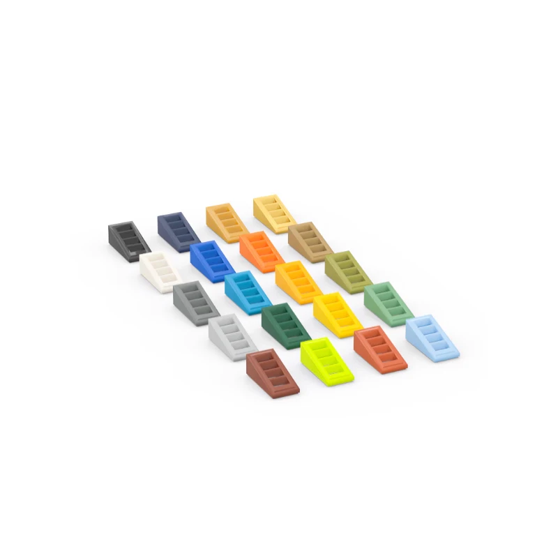 60pcMOC بناء البناء الجسيمات 61409 قطري 2x1x2 مصبغة قطري بلاط لتقوم بها بنفسك بنة الجسيمات لعبة أطفال هدية #4