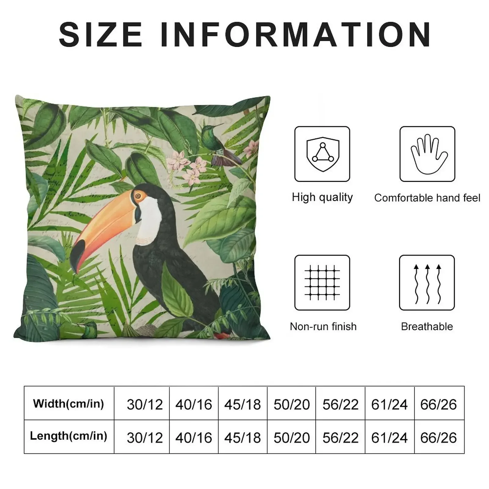 Toucan And Hummingbirds Throw Pillow Pillow Cases Decorative Covers For Sofas christmas decorations 2025 pillow