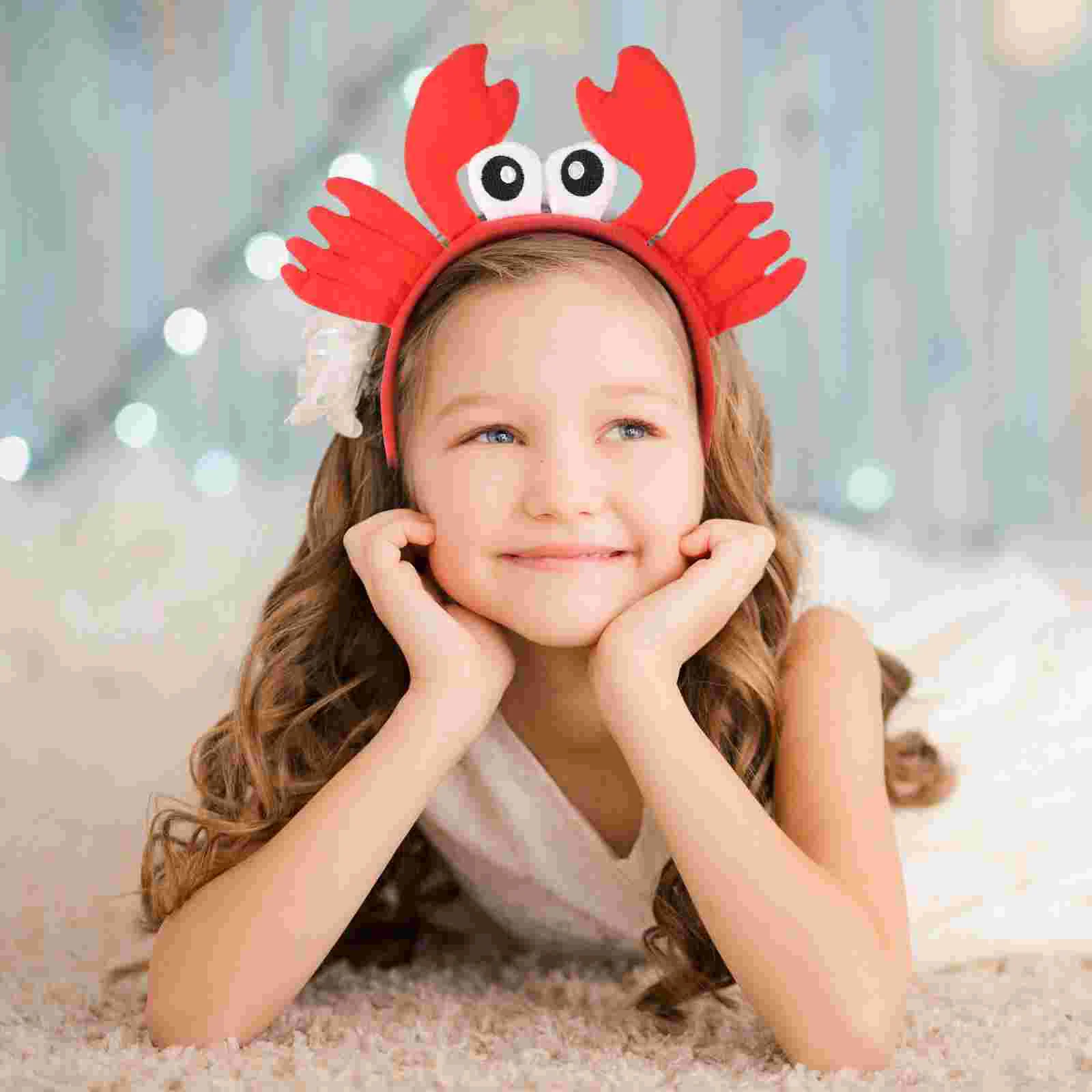 Crab Animal Headband Men Apparel Hard Shell Miss Costume Headpiece Hair Bands for