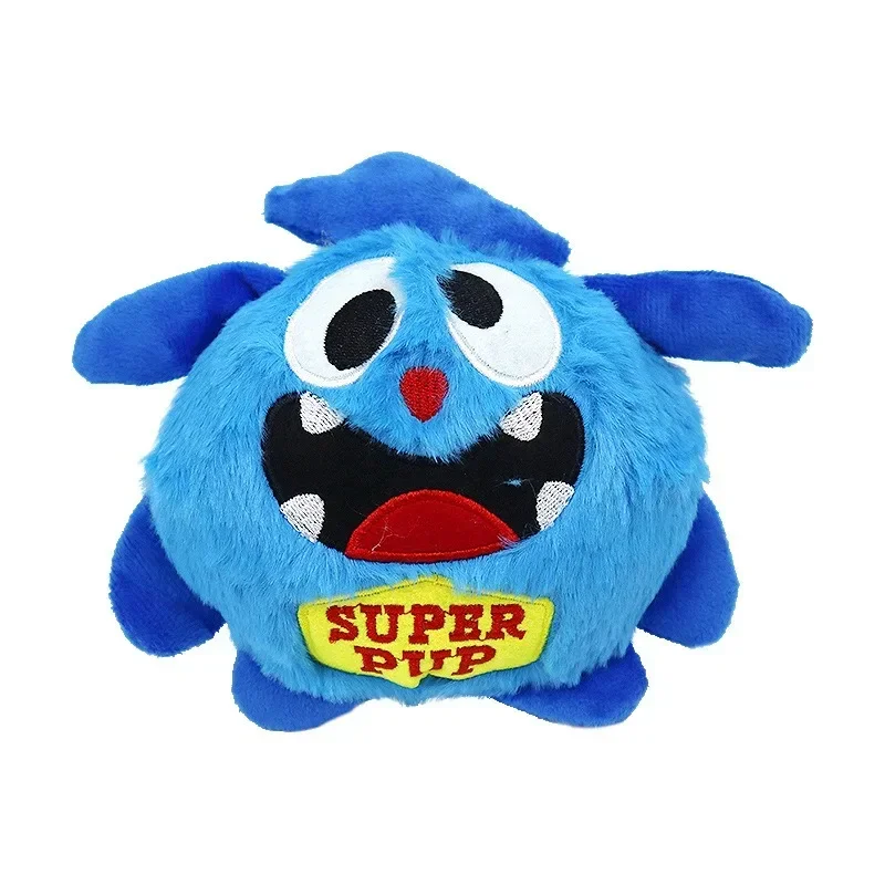 Interactive Dog Toys Bouncing Giggle Shaking Ball Dog Plush Toy Electronic Vibrating Automatic Moving Sounds Monster Puppy Toys