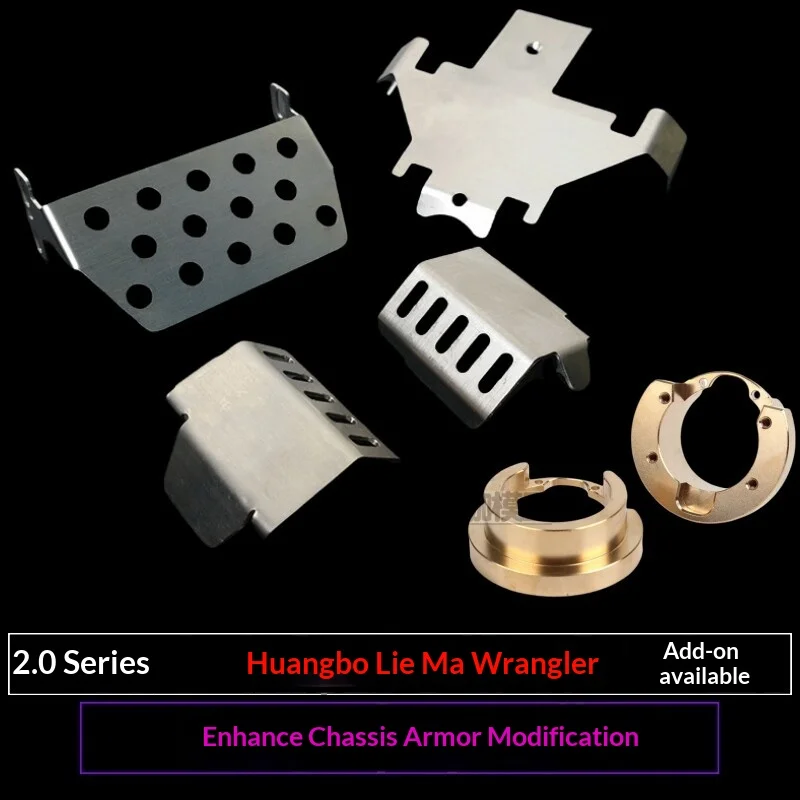 Wltoys 104006 Huangbo Bronco Wrangler Upgrade Parts Pull Rod Shock Absorber Armor Steering Cup Tow Truck Drive Shaft Winch Rc