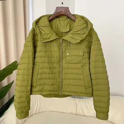 2024 Ladies New Fashion Spring and Autumn Light Down Jacket Warm Down Jacket White Duck Down Jacket European Casual Wear Ladies