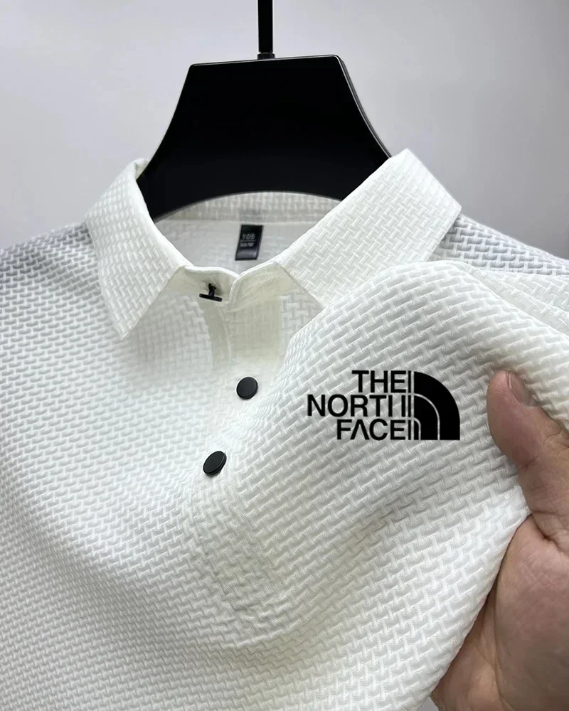 

High-quality luxury men's clothing featuring ice silk reverse sport summer T-shirt with short sleeves, relaxed golf style polo s