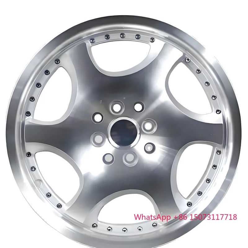 

16*7.5 Inch Deep Dish Passenger Car Alloy Wheel Rim 4x100 Hyper Silver with Chrome Rivets