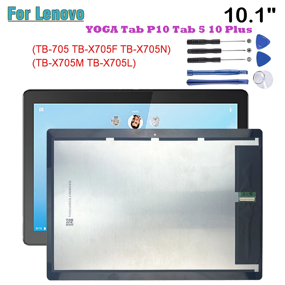 

AAA+ For Lenovo Tab P10 5 10 Plus TB-705 TB-X705F TB-X705N TB-X705M X705L LCD Display Touch Screen Digitizer Glass Assembly