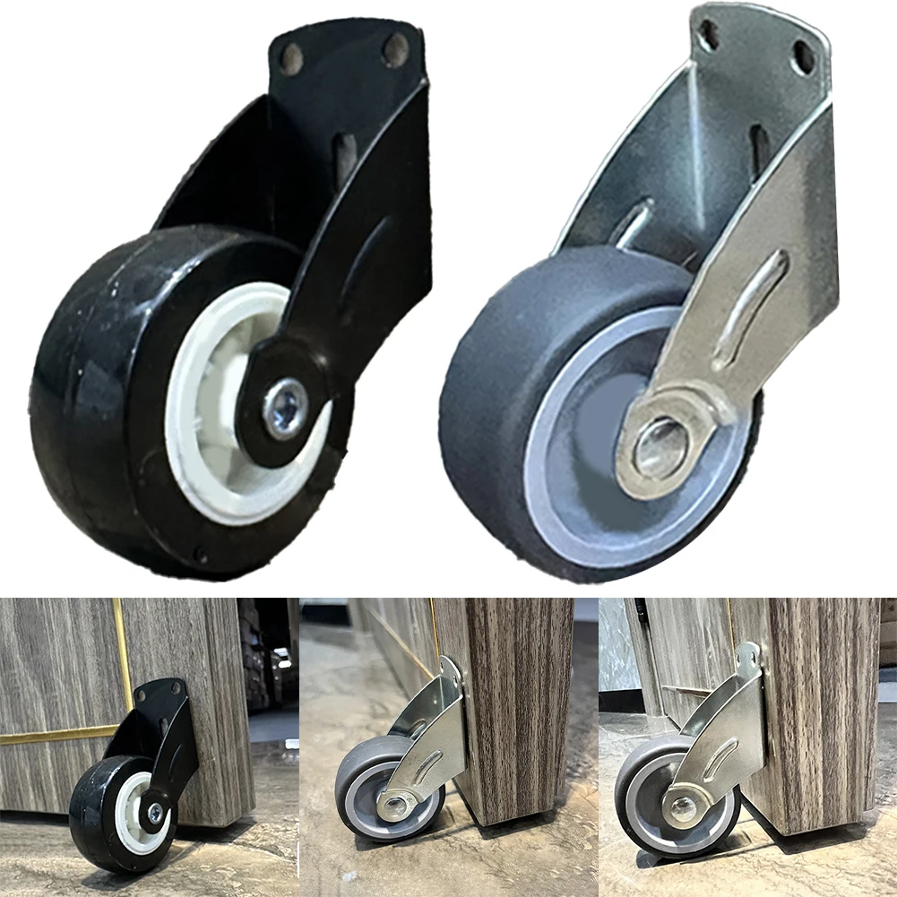 1PC Furniture Caster Side Mounted Mobile Door Support Silent Moving Gate Casters Household Moving Tool For Cabinet Door Tables