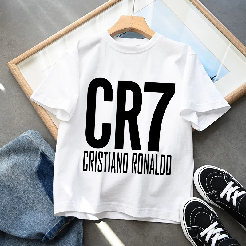 Cristiano Ronaldo Kawaii T-shirts CR7 Cartoon Graphic T-shirt Casual Sport Short Sleeves Tops Summer Clothing Birthday Gifts view 4